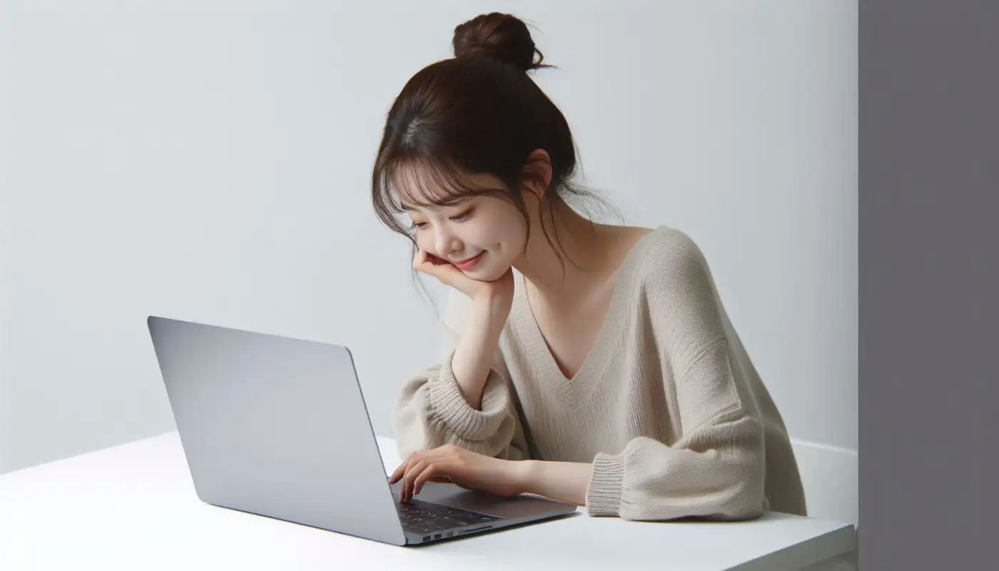 건강검진-미수검자-확안-방법을-알아보는-여성의-모습