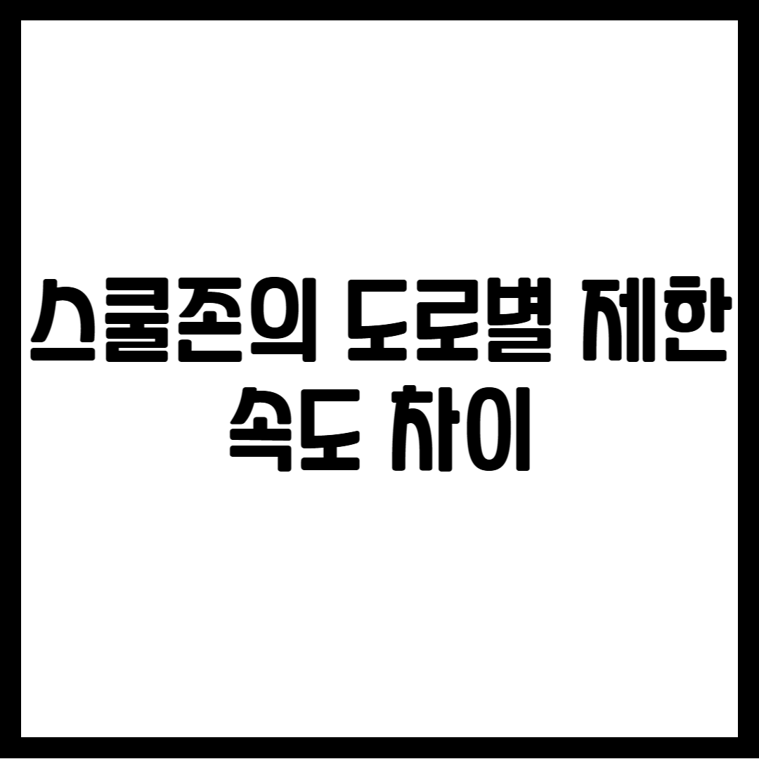스쿨존의 도로별 제한 속도 차이