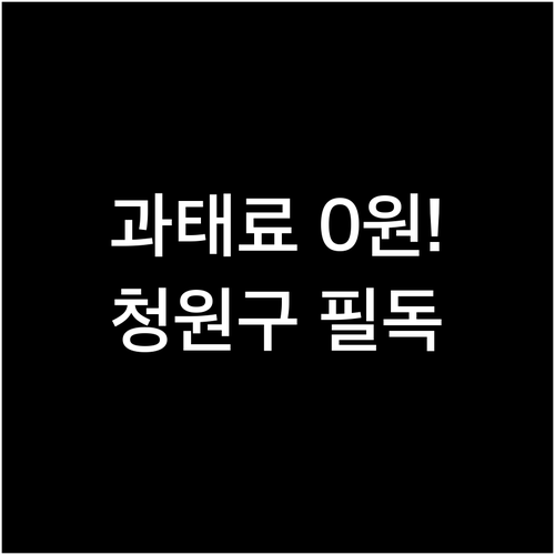 청주 청원구 주정차 단속 알림 서비스..