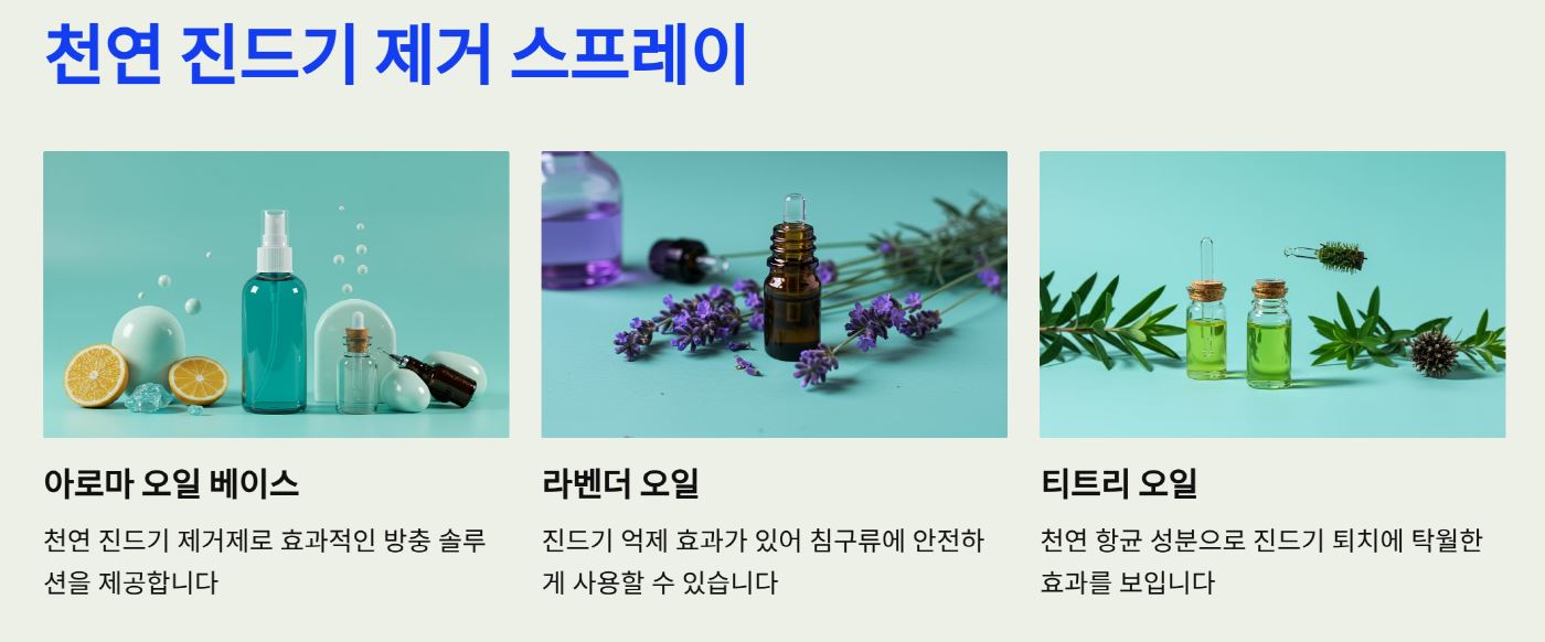 천연 진드기 제거 스프레이 사용하기