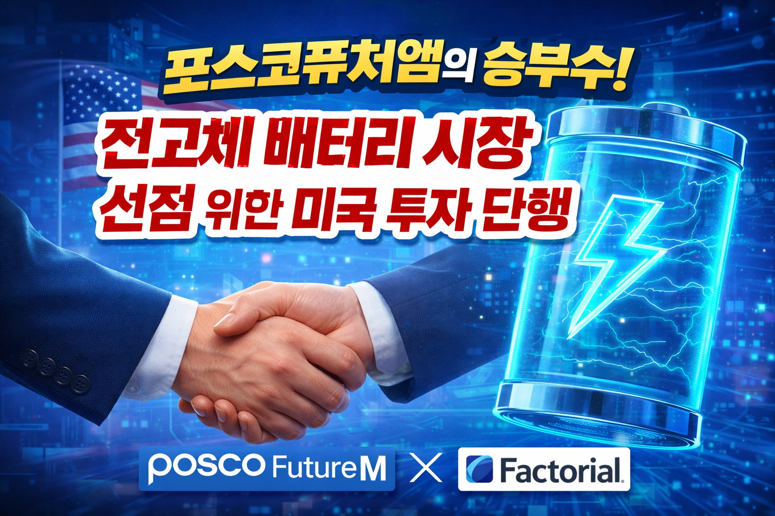 포스코퓨처엠의 승부수! 전고체 배터리 시장 선점 위한 미국 투자 단행