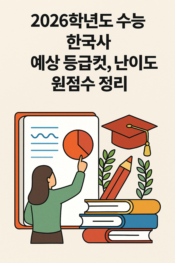 2026학년도 수능 한국사 예상 등급컷, 가채첨 결과, 난이도, 원점수 정리