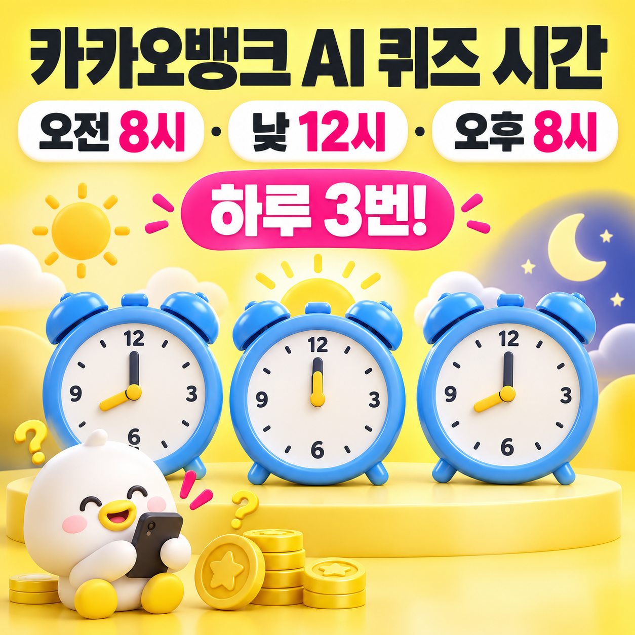 카카오뱅크 AI 퀴즈 시간 언제? 오전 8시&middot;낮 12시&middot;오후 8시 하루 3번 총정리
