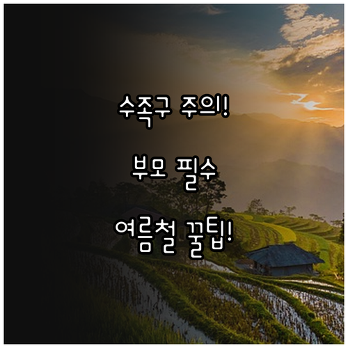 여름철 수족구, 부모가 알아야 할 모..