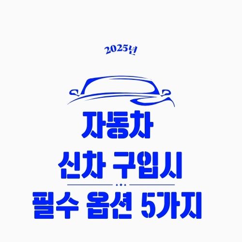 신차 살 때 후회 없는 선택! 필수 옵션 5가지 꿀팁