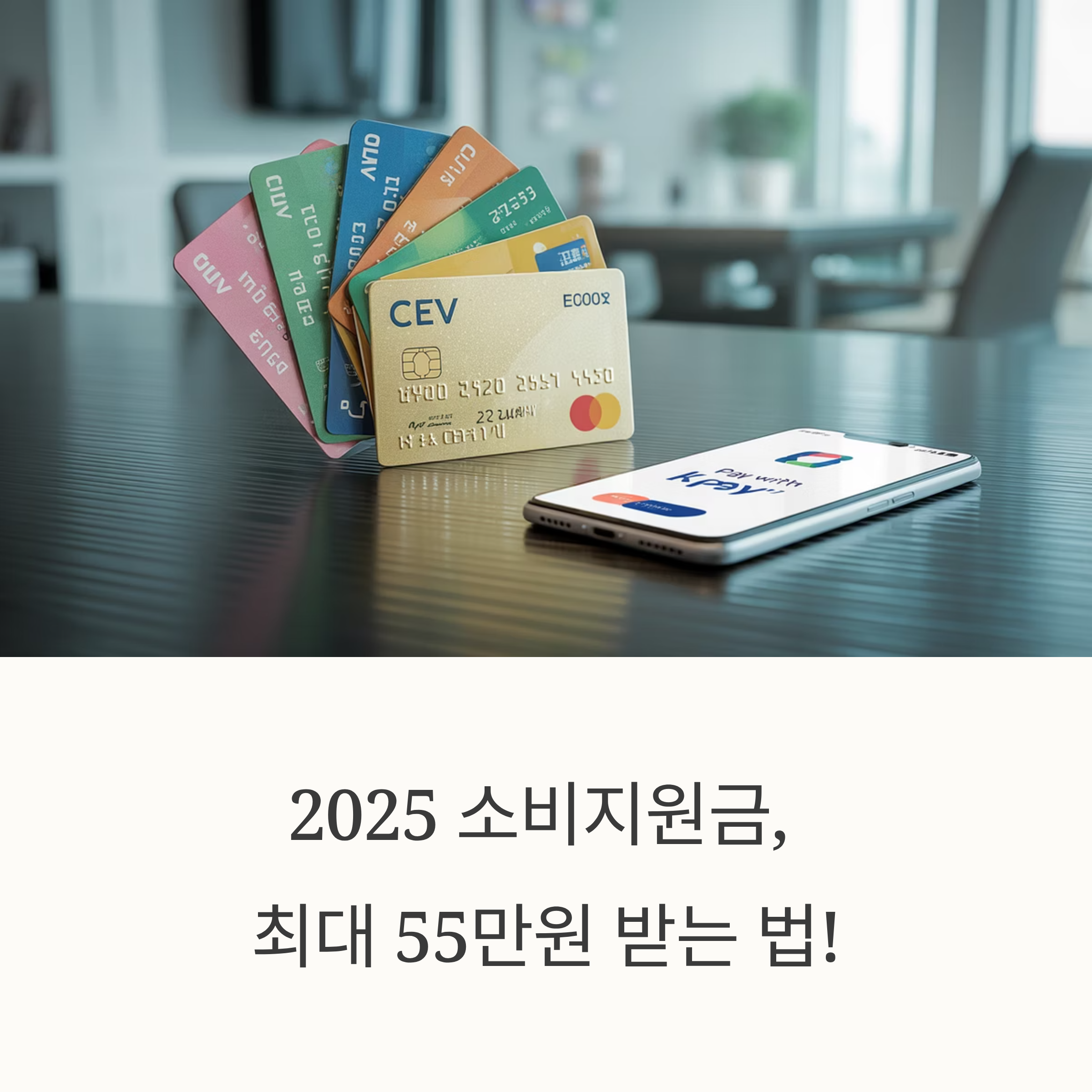 2025 소비지원금, 카드 선택이 결과를 바꾼다! 최대 55만원 받는 법 총정리