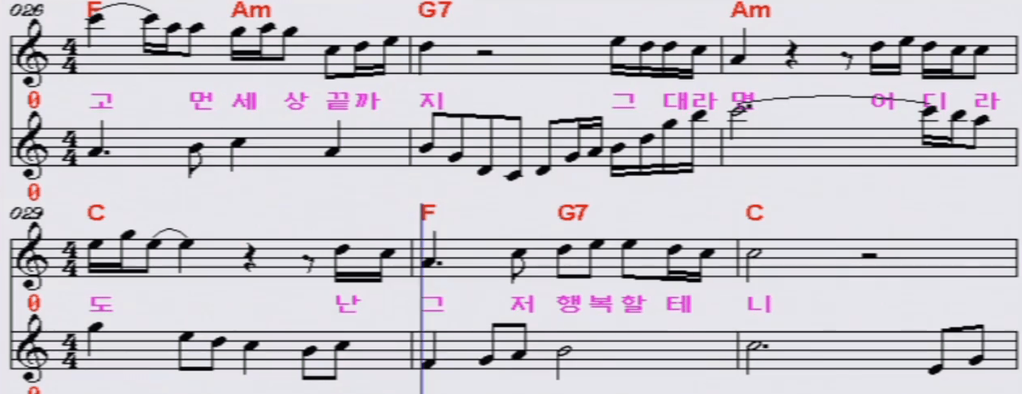 장윤정 초혼 악보