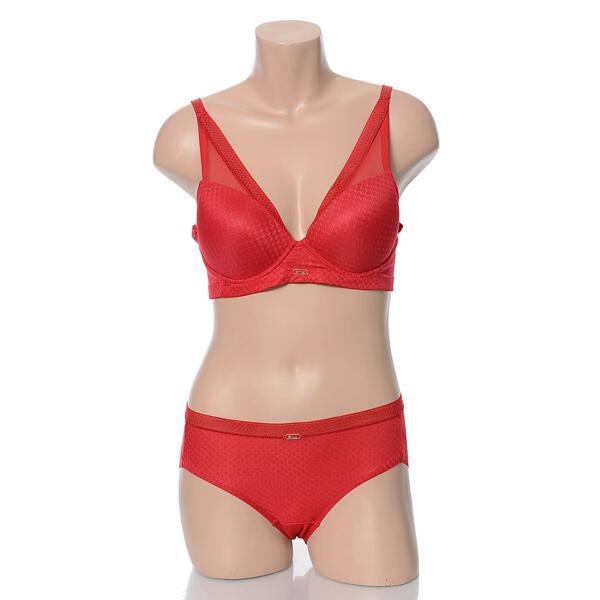 휠라인티모 인티모 에센셜 자카드 노와이어 브라팬티세트 BLK FI4BAE1641F-DRE