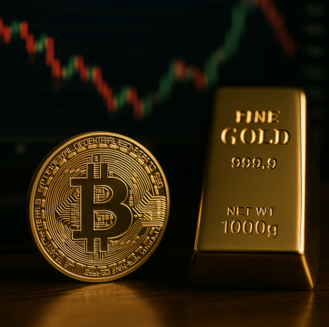 2025년 상반기 비트코인 금 강세
