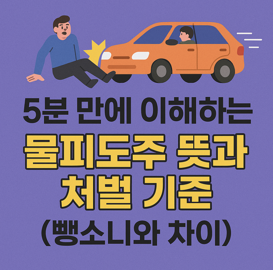 5분 만에 이해하는 물피도주 뜻과 처벌 기준 (뺑소니와 차이)