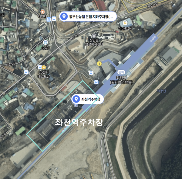 좌천역 주차장 위치