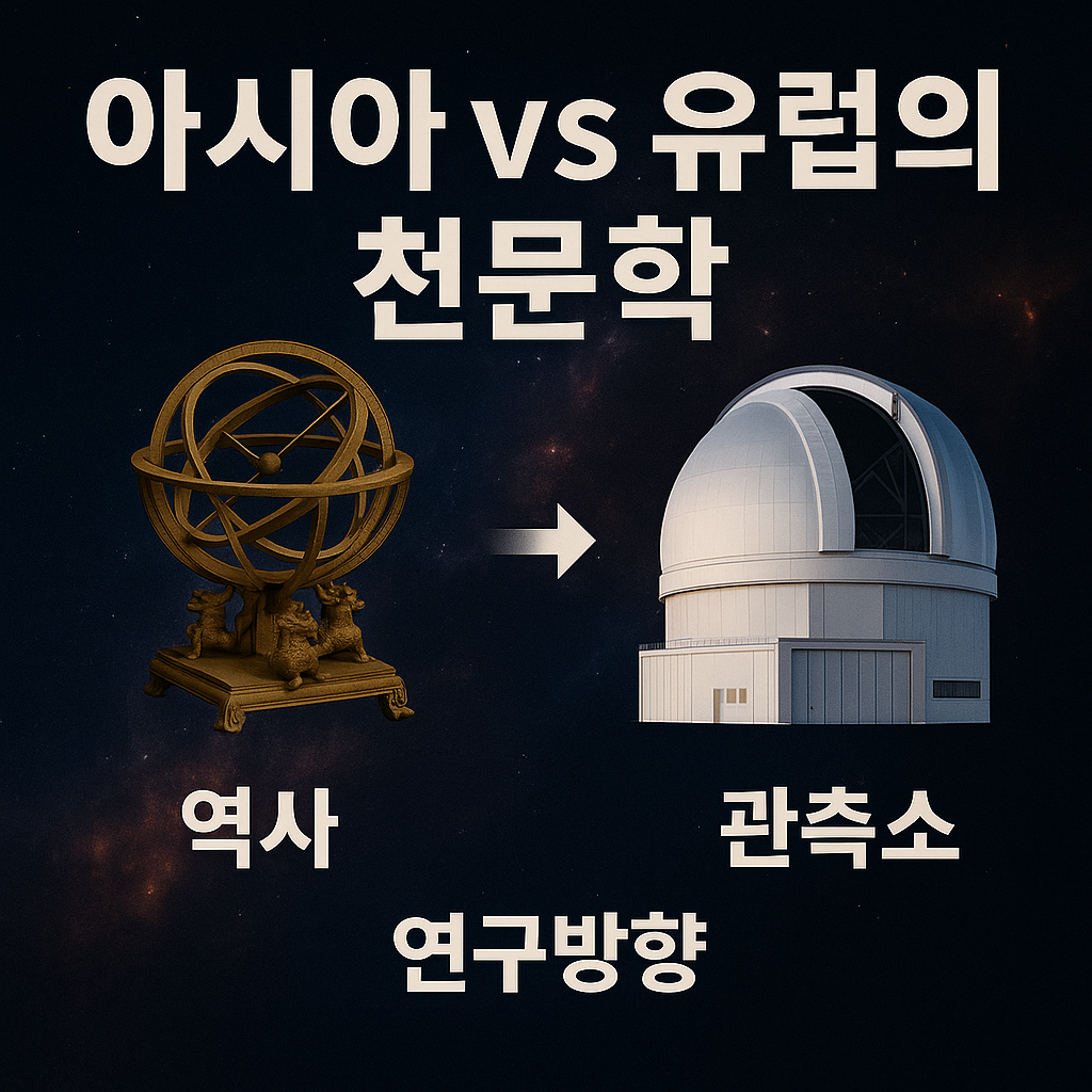 아시아와 유럽의 천문학 이미지