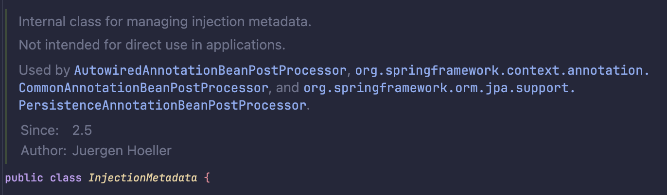 InjectionMetadata 클래스