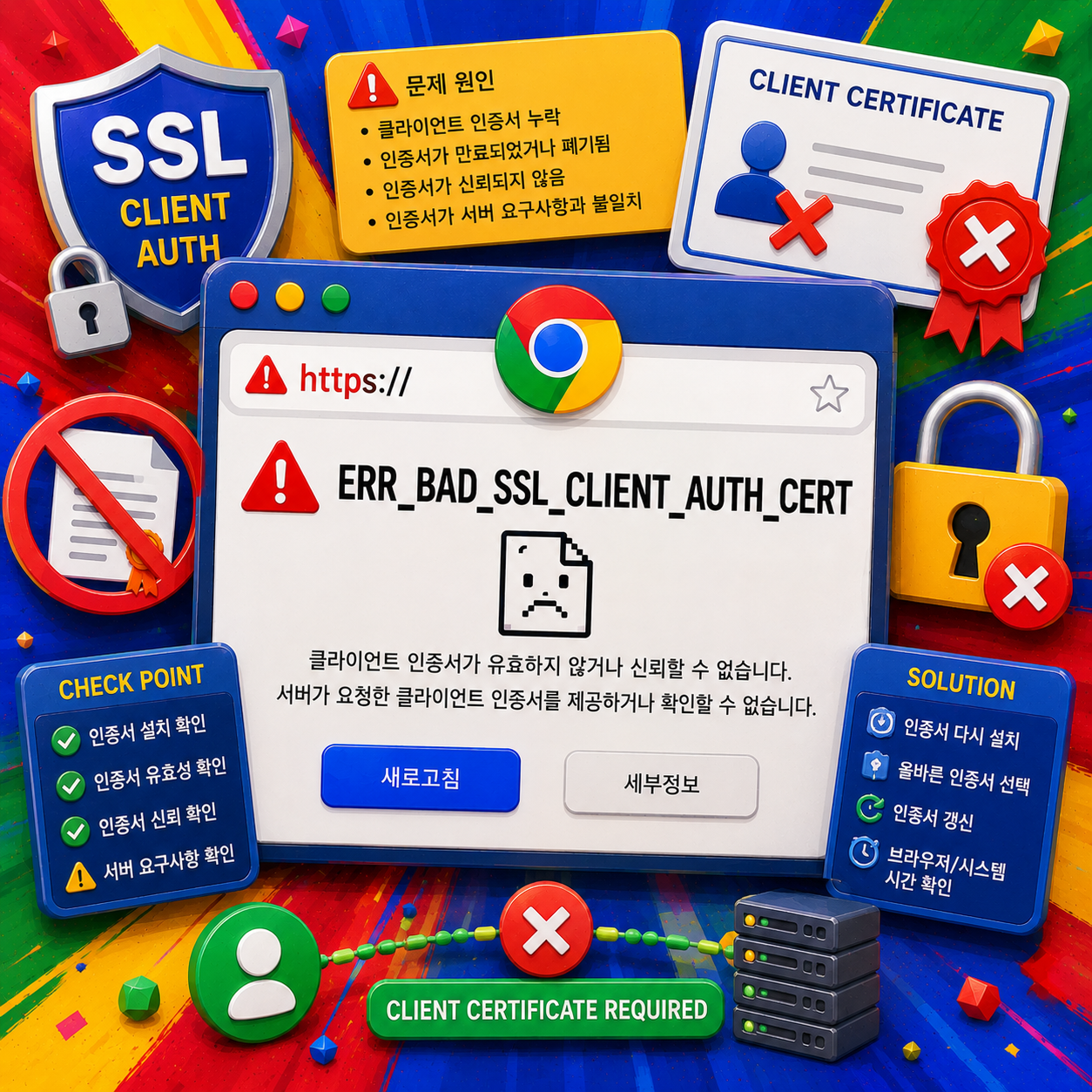 ERR_BAD_SSL_CLIENT_AUTH_CERT 오류코드