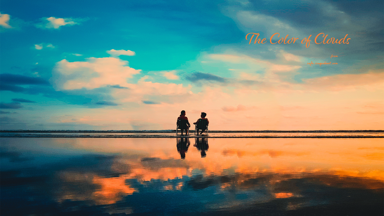 12 노을 아래 두 사람 C - The Color of Clouds 구름배경화면