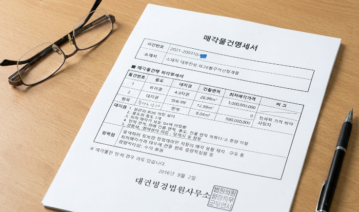 매각 물건 명세서 관련 사진