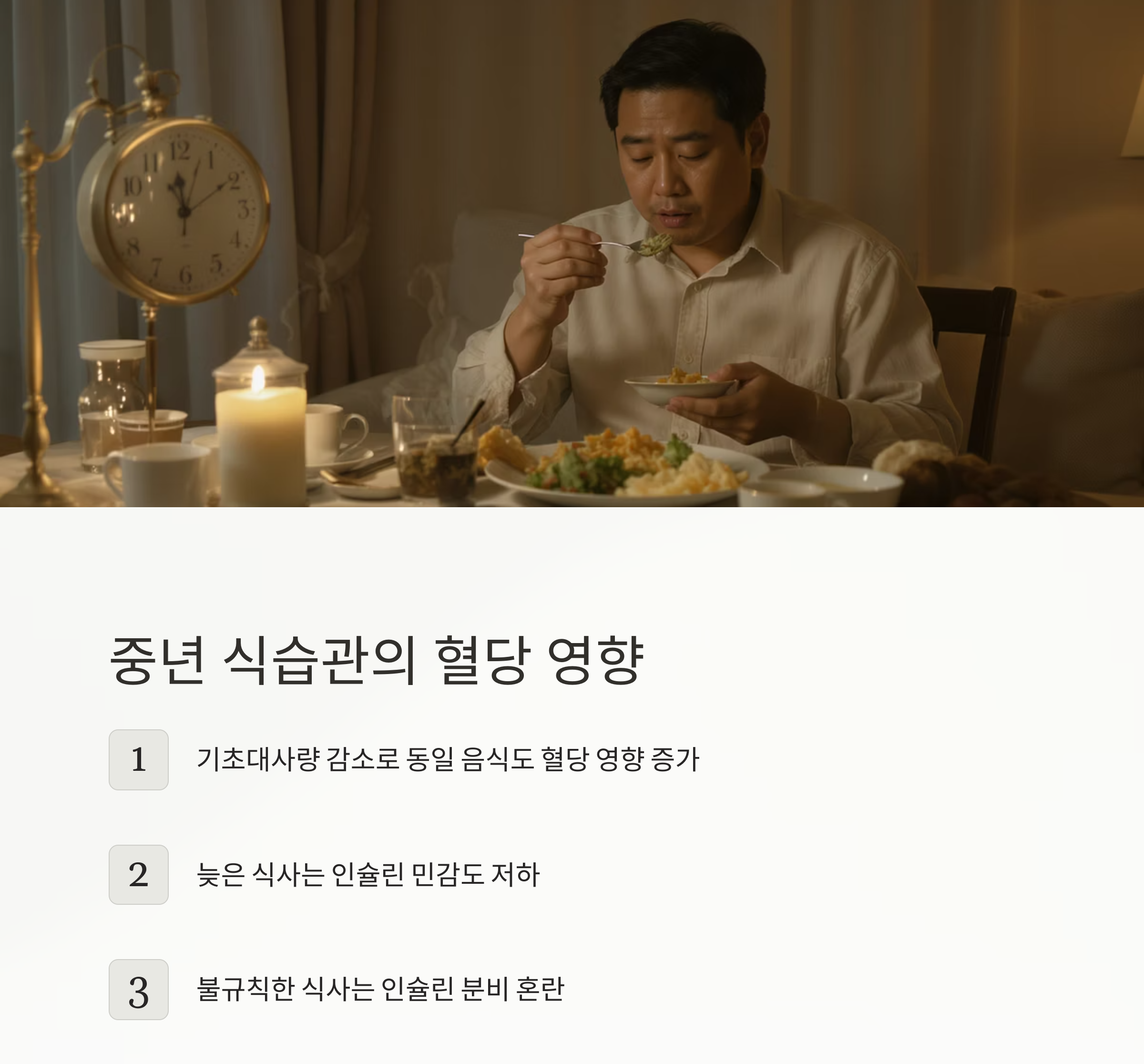 식후 혈당 조절, 중년이라면 꼭 알아야 할 관리 포인트