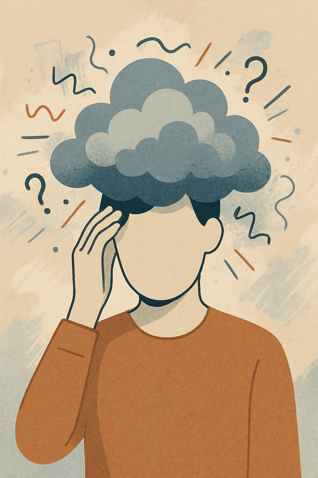 브레인 포그(Brain Fog)에 괴로워하는 사람