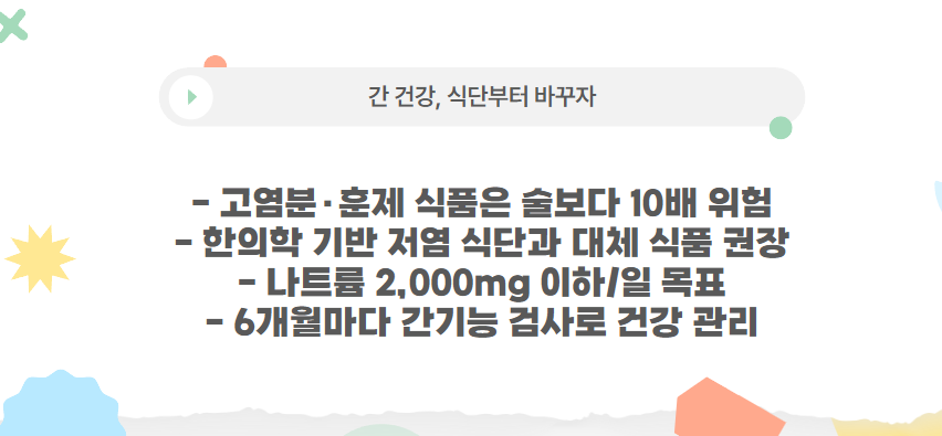 결론: 간 건강, 식단부터 바꾸자