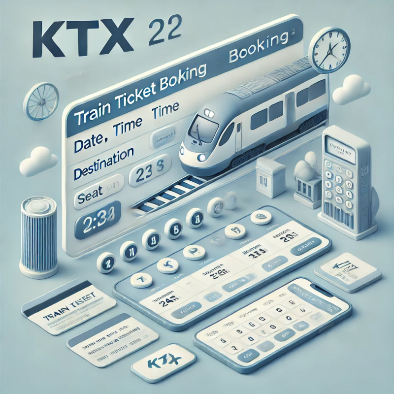 KTX 티켓 예매 화면