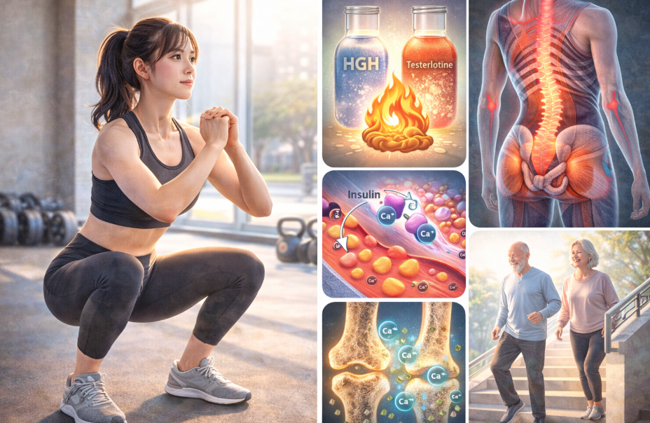 스쿼트 효과와 자세 교정 관련 사진