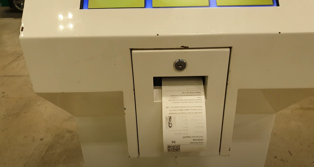 택시 티켓 기계