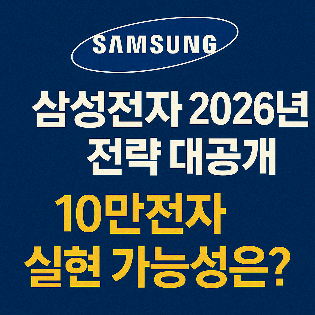 삼성전자 2026년 전략과 10만전자 실현 가능성을 묻는 썸네일 이미지