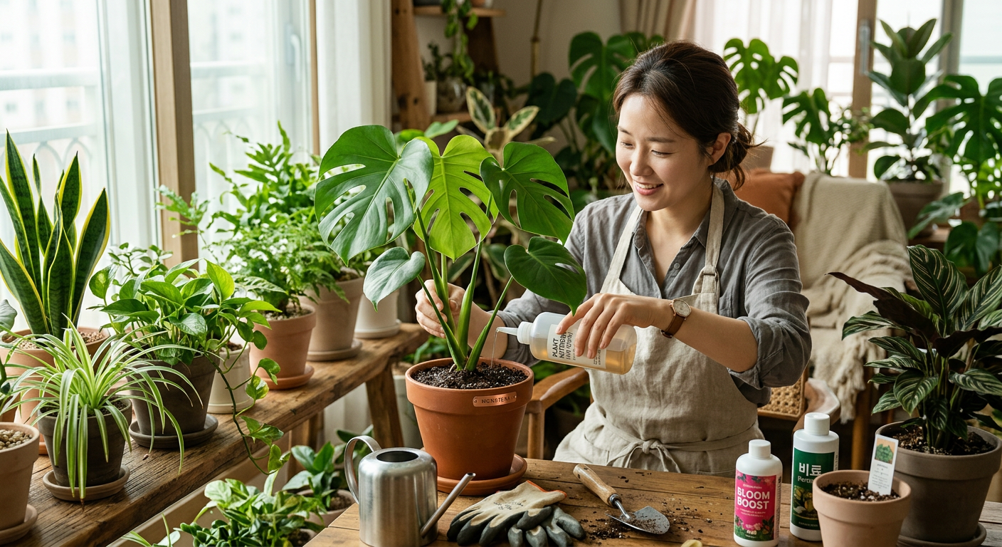 반려식물 영양 가이드 비료와 영양제