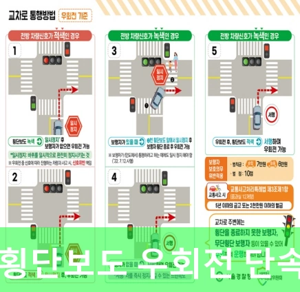 횡단보도 우회전 단속 위반기준 