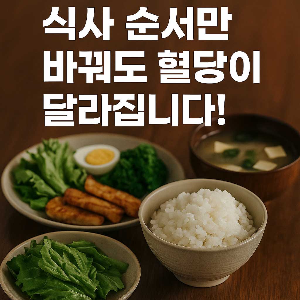 식사 순서만 바꿔도 혈당이 달라집니다!