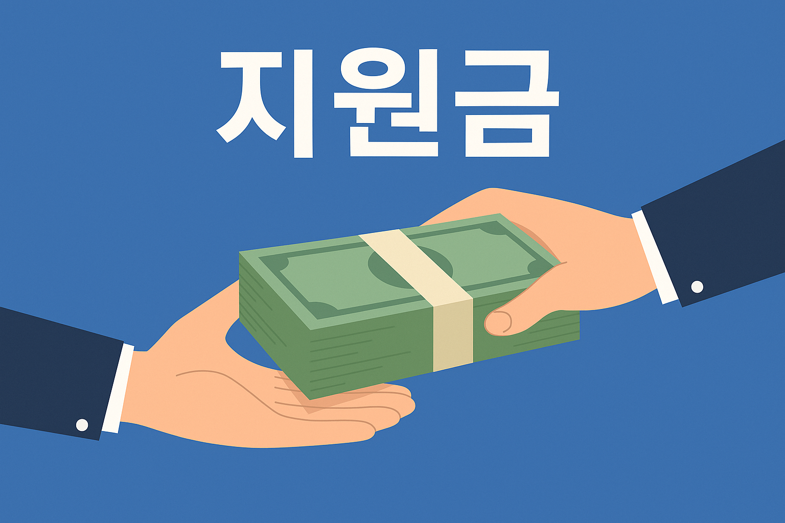 지원금을-전달하는-일러스트