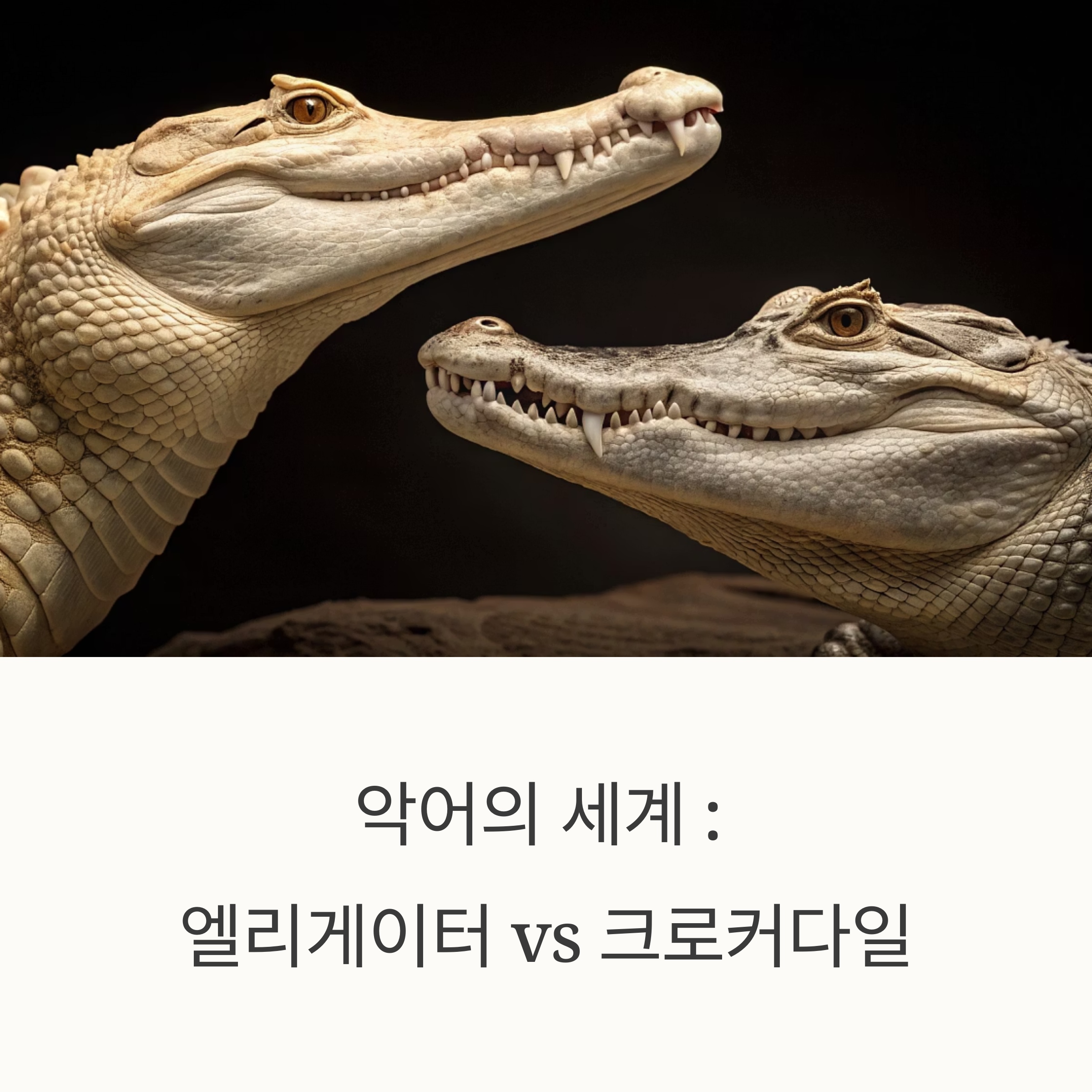 악어의세계, 엘리게이터 vs 크로커다일