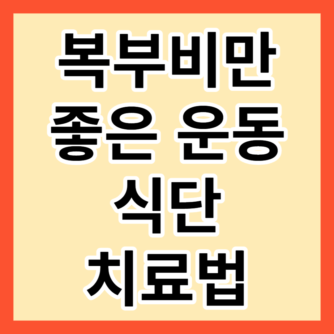 복부비만 좋은 운동 식단 치료법