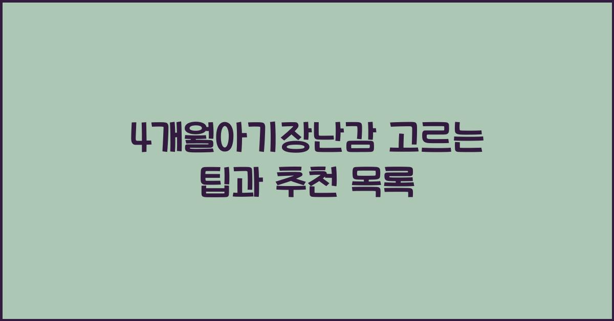 4개월아기장난감