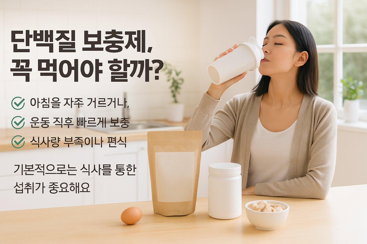 단백질 보충제, 꼭 먹어야 할까?