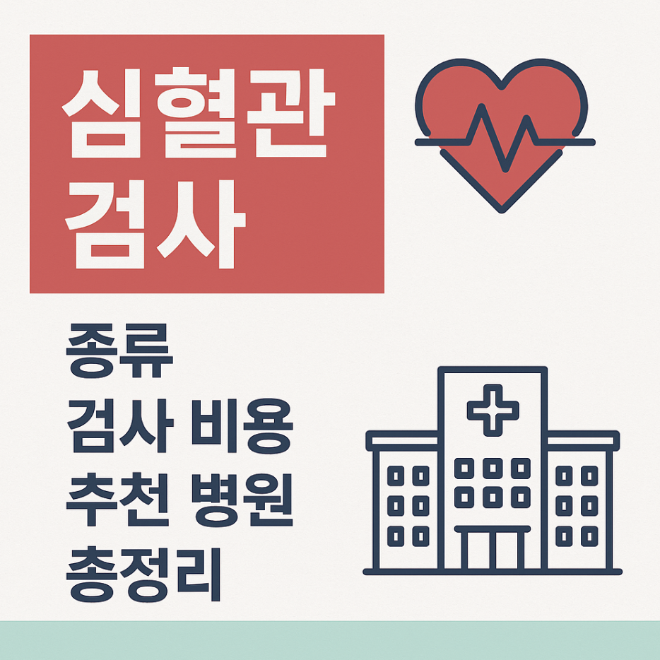 심혈관 검사 종류, 검사 비용, 추천 병원 총정리