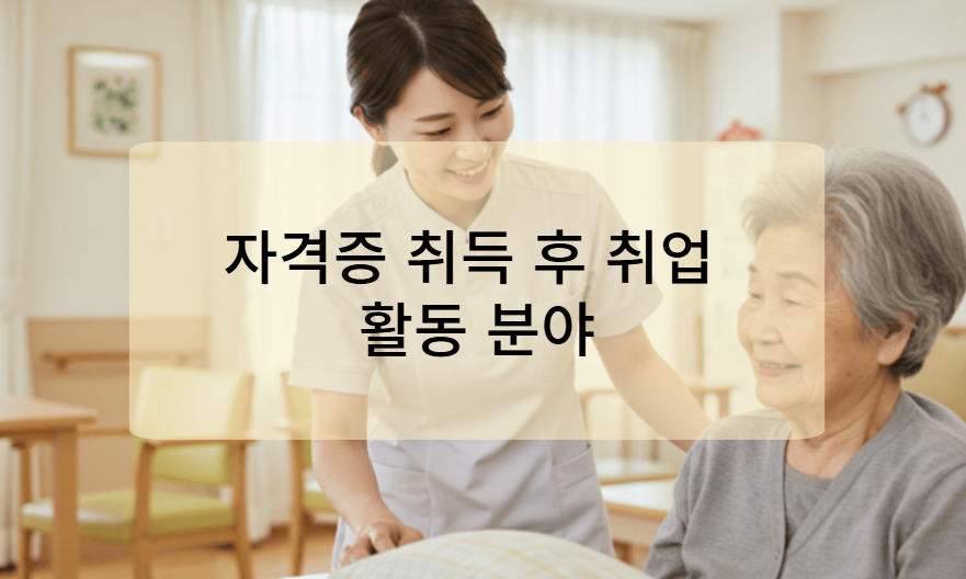 자격증 취득 후 취업 및 활동 분야