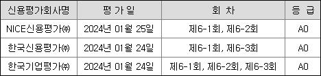신용평가 결과 - 에이치디현대케미칼