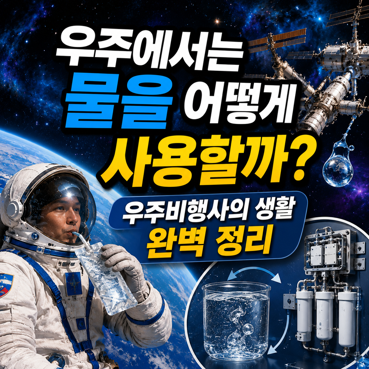 우주에서는 물을 어떻게 사용할까