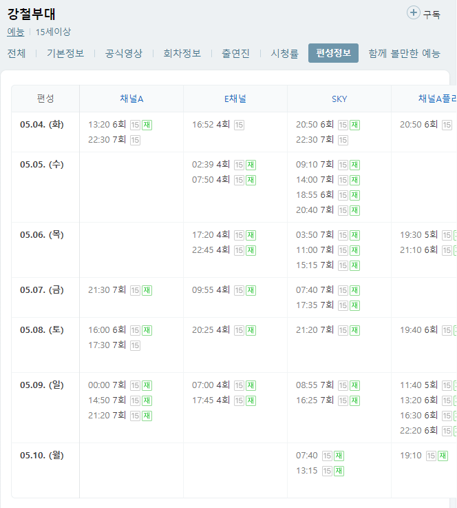 강철부대 7회 재방송 다시보기 편성표