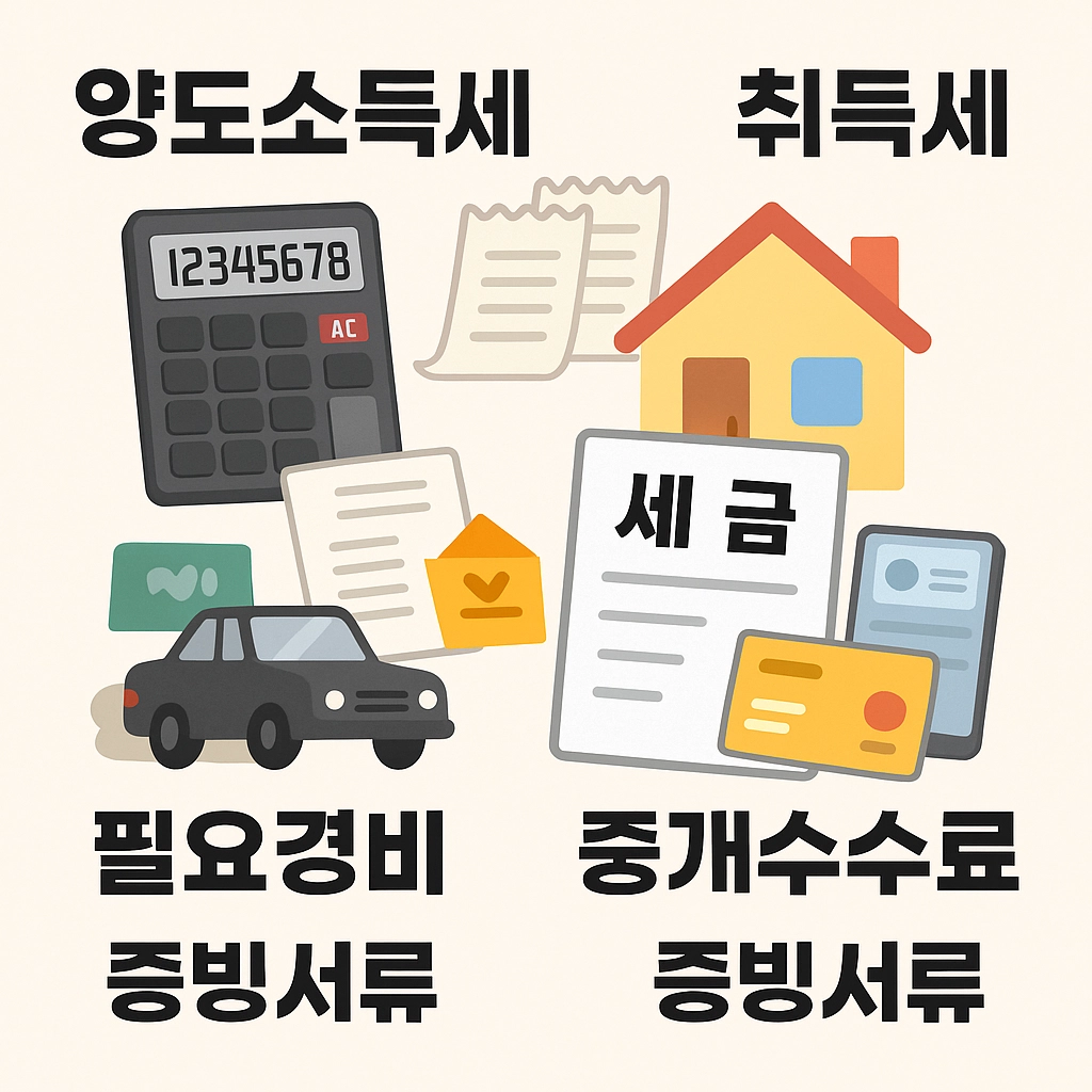 양도소득세 필요경비 취득세 중개수수료 증빙서류 총정리