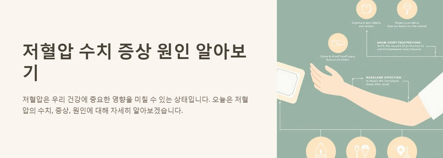 저혈압 수치 증상 원인