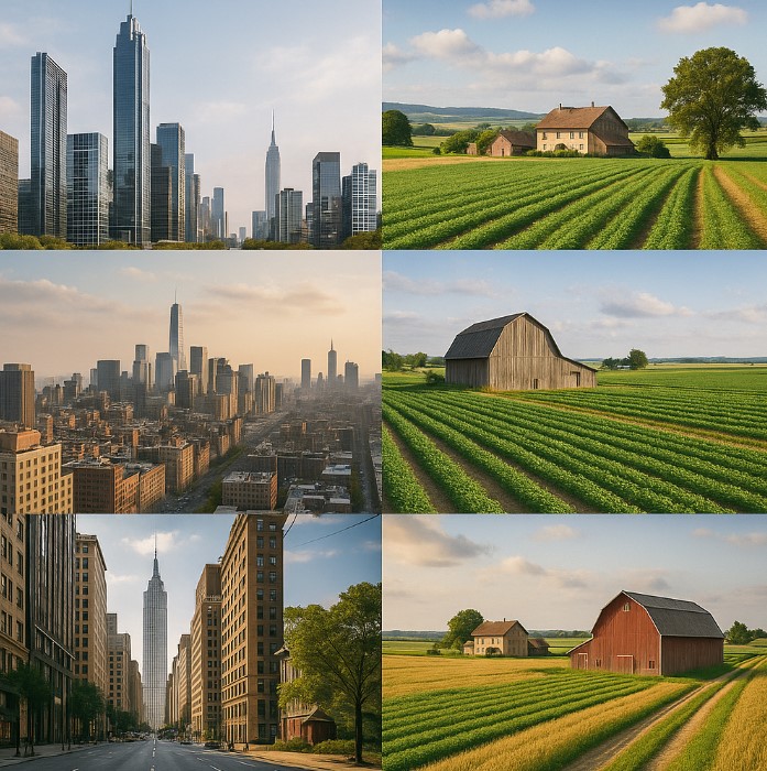 도시와 농촌, 경제 성장의 명암