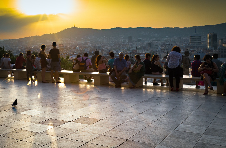 바르셀로나 일몰 사진