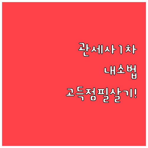 관세사 1차 관세법 내국소비세법 고득..