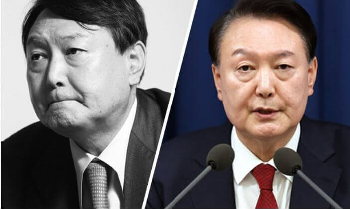 윤석열 전대통령 전과 현재의 비교