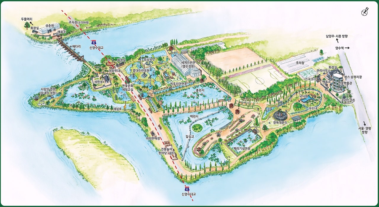 세미원 지도