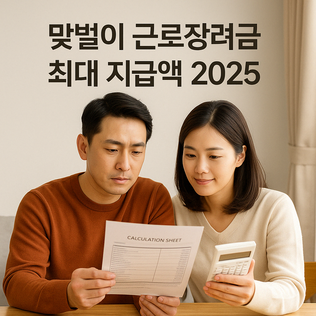 2025년 맞벌이 근로장려금 수령액