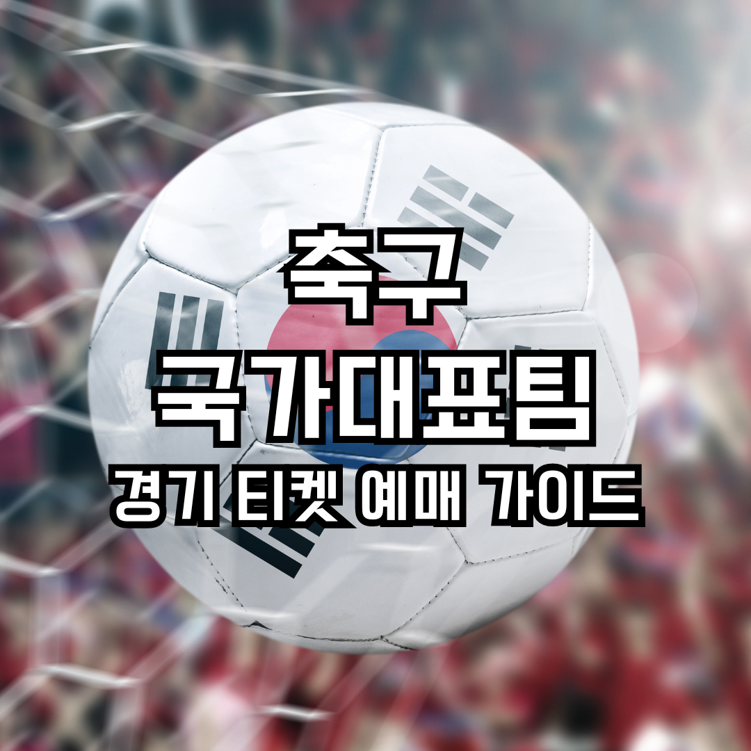 대한축구협회 축구국가대표팀 경기 티켓 예매 방법 2가지