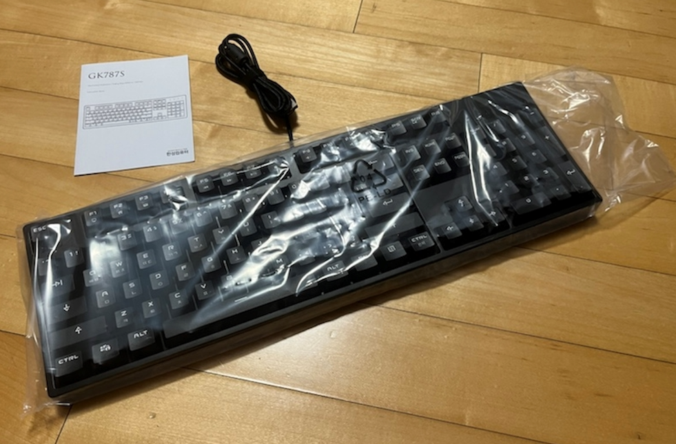 저렴한 체리 저소음 적축 키보드 구매 후기 (한성 GK787S) - 제품 구성